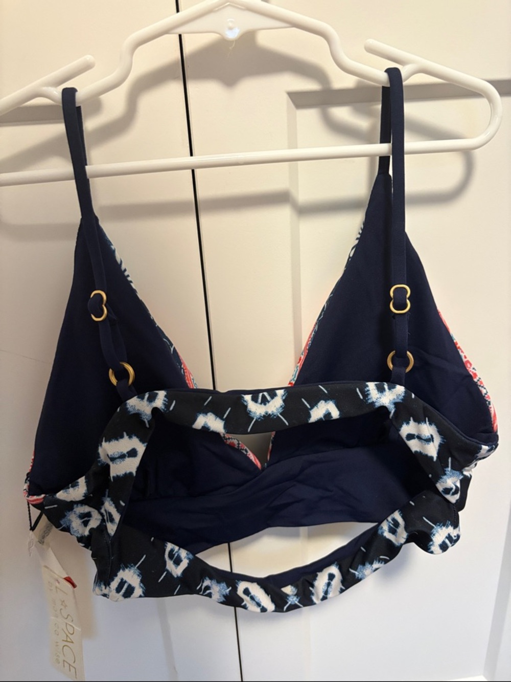 NWT [L*Space] Printed Lined Back Cut-Out Swimsuit Bikini Top Womens Sz Medium - Picture 6 of 7